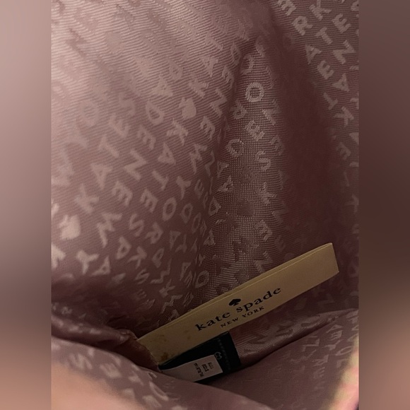 Kate Spade New York Pebbled Leather Zip Pouch Clutch – Bright Pink Makeup Bag - Picture 4 of 5